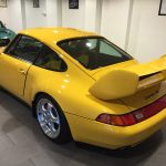 yellow porche carrera RS back